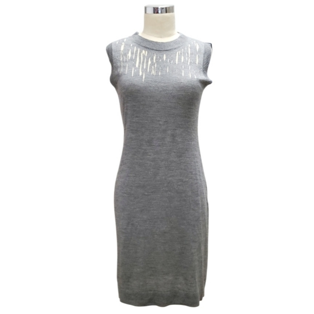 Susana Monaco Bodycon Mini Dress Wool Blend Cutout Sleeveless Gray M Night Out